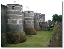Der Burggraben des Schlosses von Angers